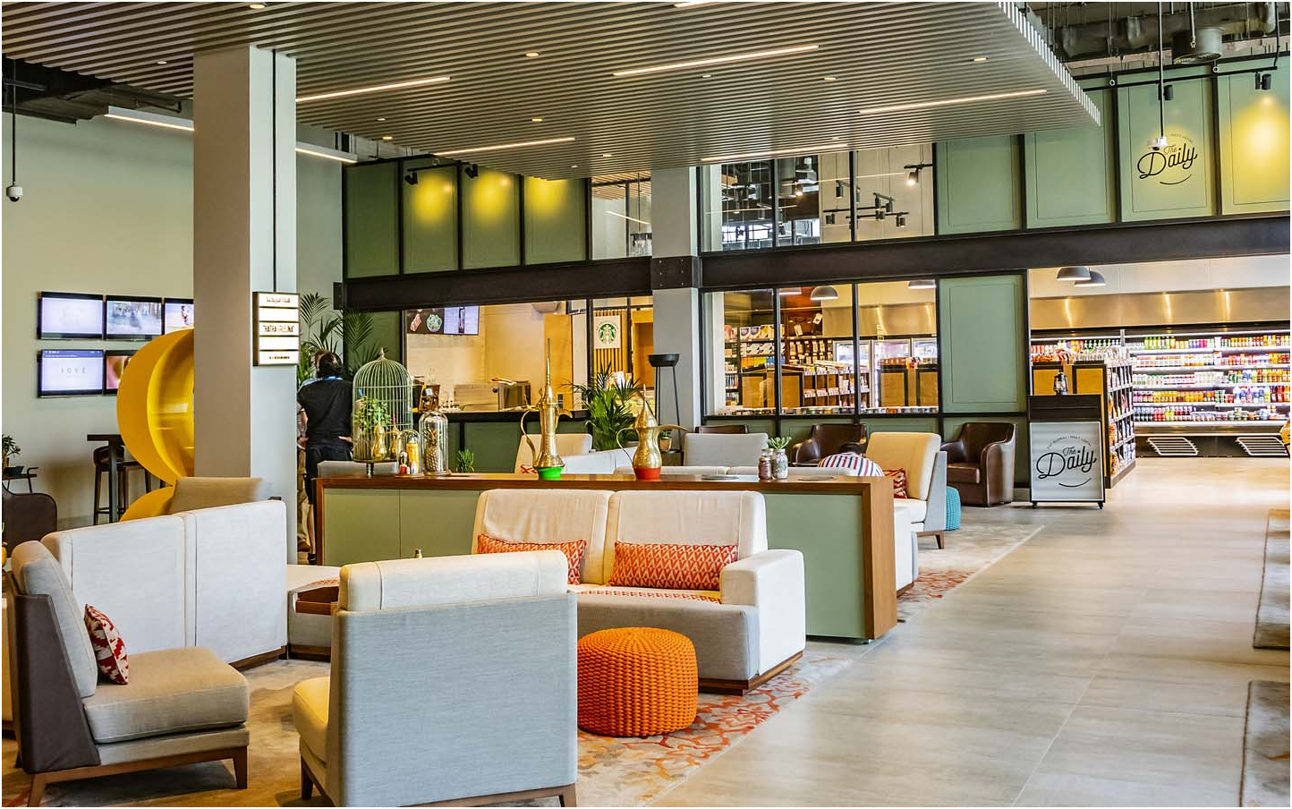 Interior view of Lobby of Rove Downtown Dubai